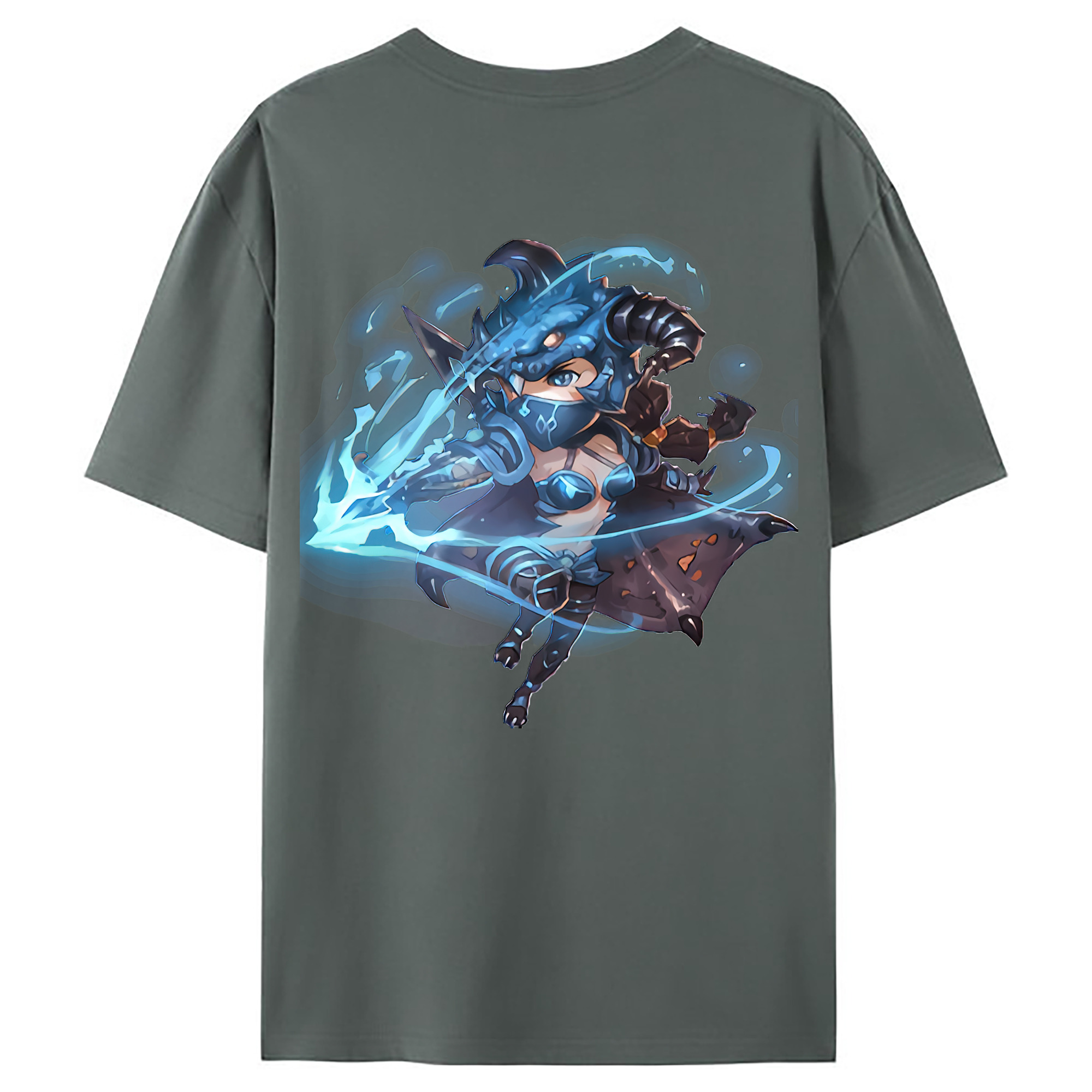 （画像用） リーグ・オブ・レジェンド League of Legends LOL 綿100％ メンズ半袖Tシャツ（バックプリント） 通気性